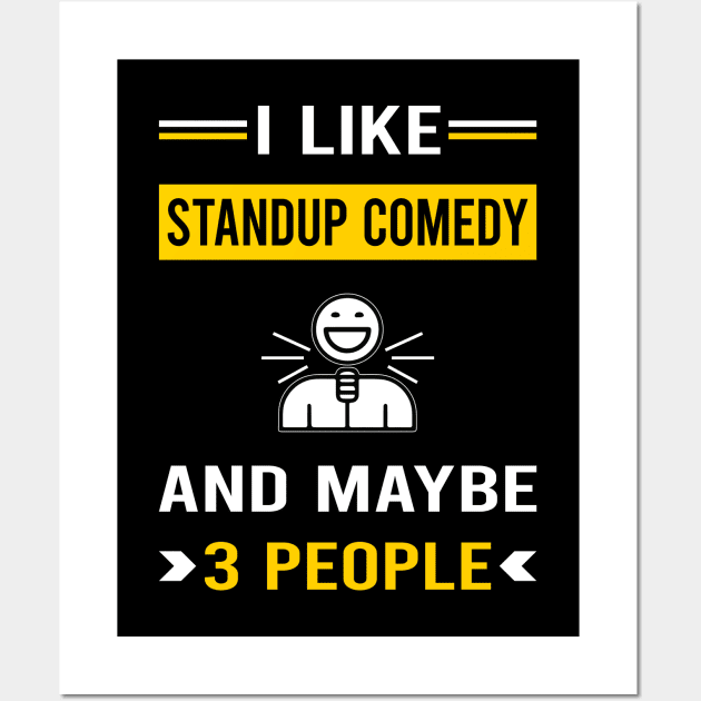 3 People Standup Comedy Stand-up Comedian Wall Art by Good Day